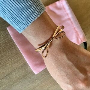 kate spade Skinny Mini Bow Bangle in Rose Gold